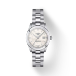 Front view of the watch Tissot T-My Lady Automatic with shadow