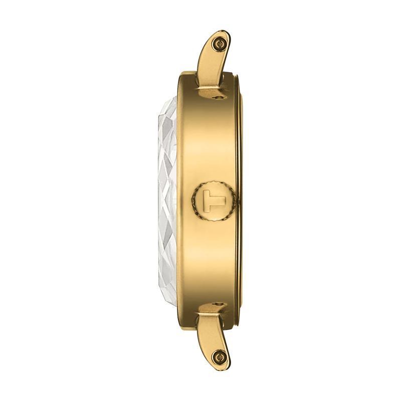 Profile view of the watch case Tissot Lovely Round