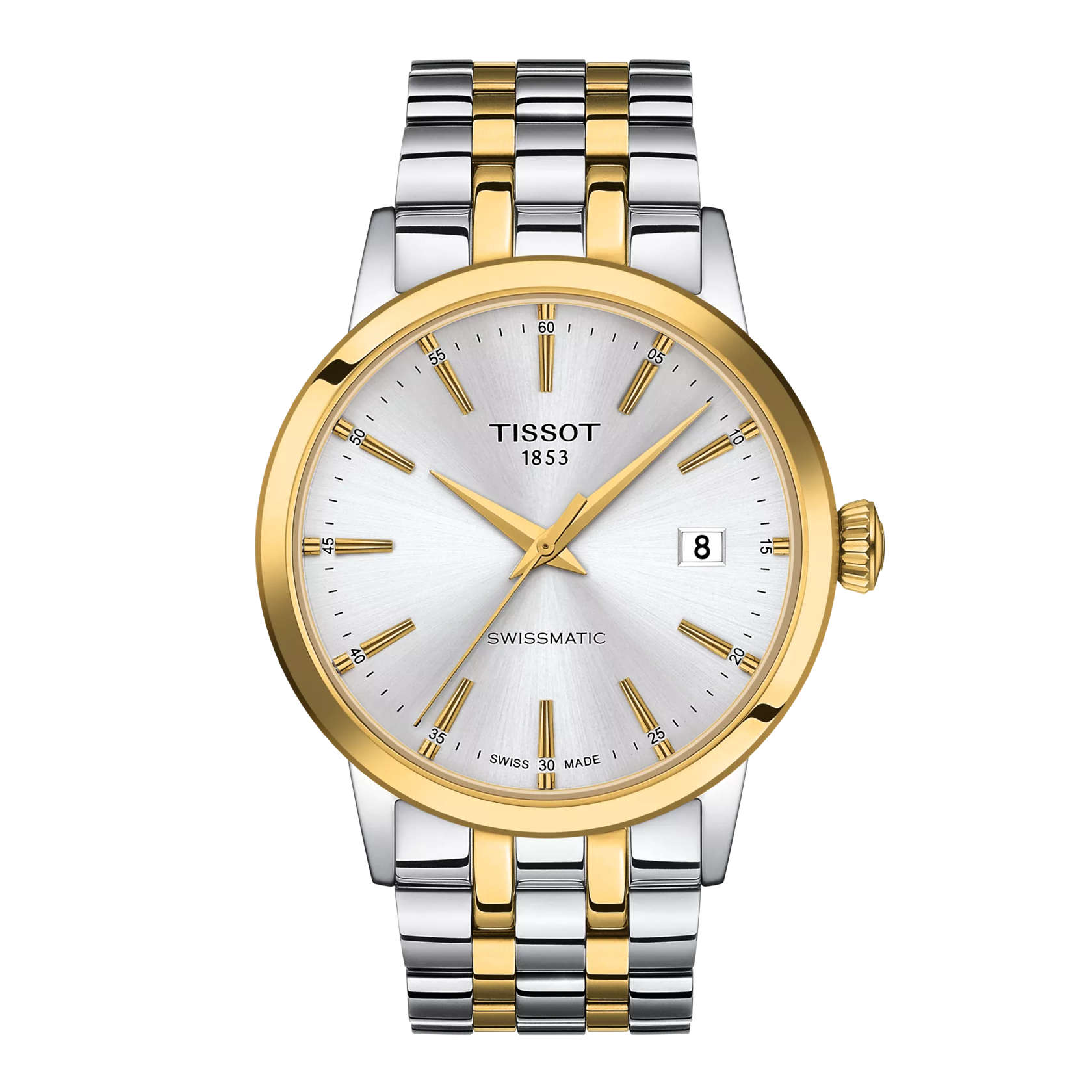 Vue de face de la montre Tissot Classic Dream Swissmatic