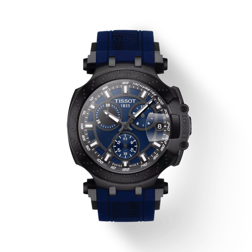 Front view of the watch Tissot T-Race Chronograph with shadow