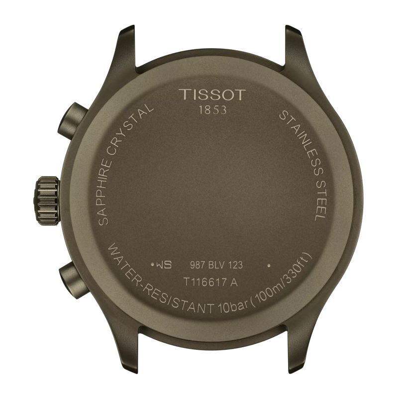 Back view of the watch case Tissot Chrono XL