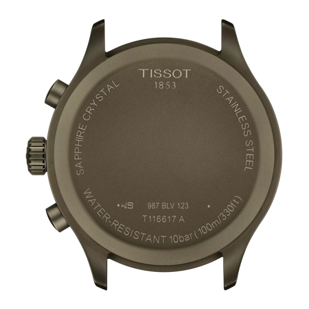 Back view of the watch case Tissot Chrono XL