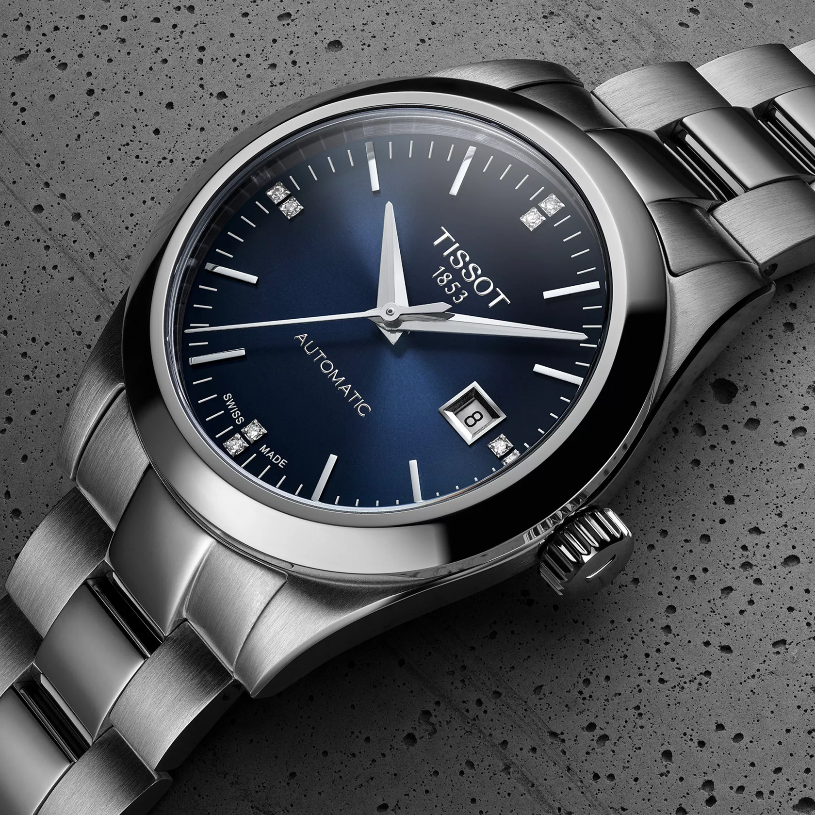 時計 Gayan TISSOT T-My Lady Tissot T-My Lady Automatic Diamond Anthracite Gradient Dial