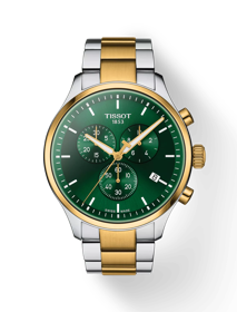 Front view of the watch Tissot Chrono XL Classic with shadow