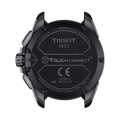 Back view of the watch case Tissot T-Touch Connect Solar