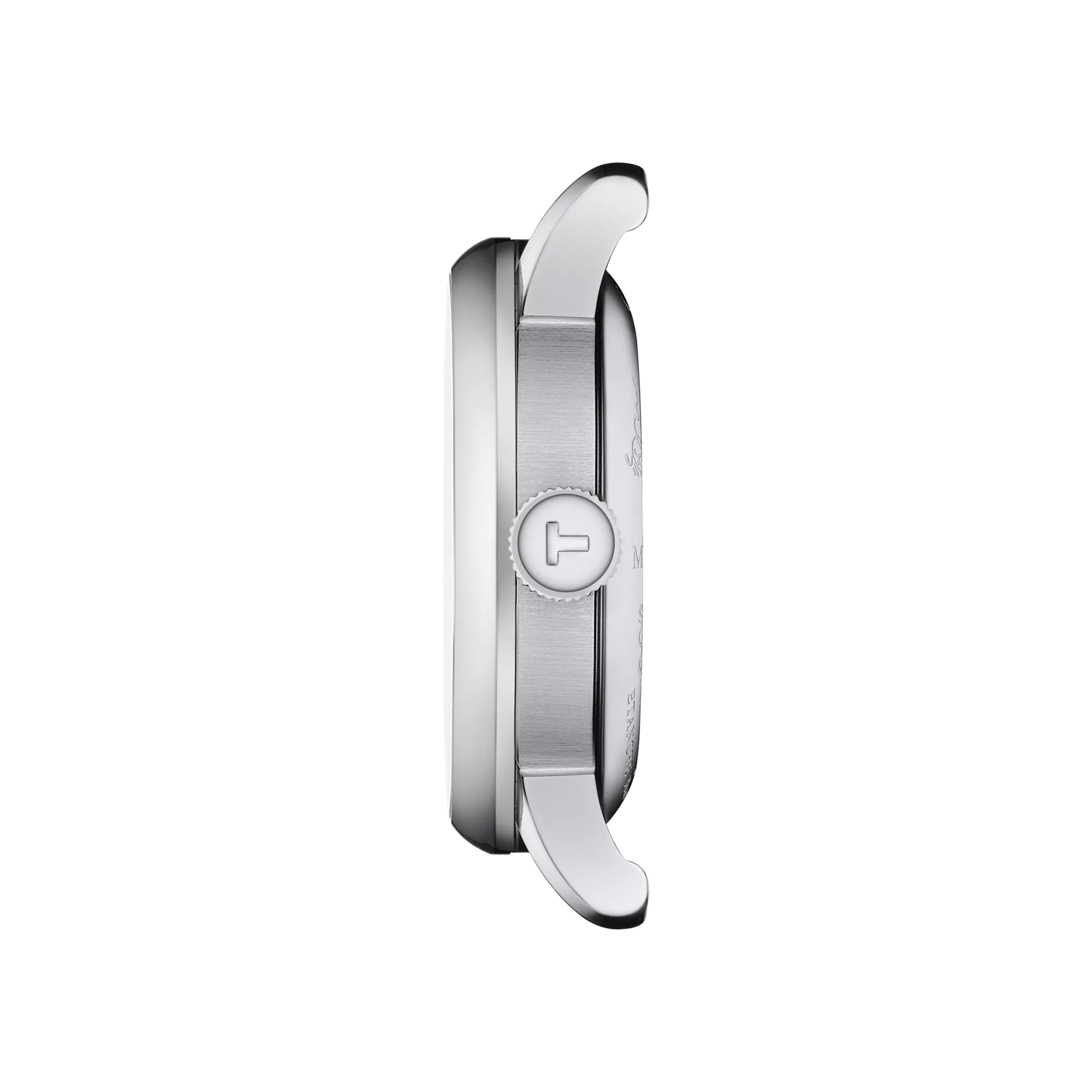 Vue de profil du boîtier de la montre Tissot Le Locle Automatique Petite Seconde