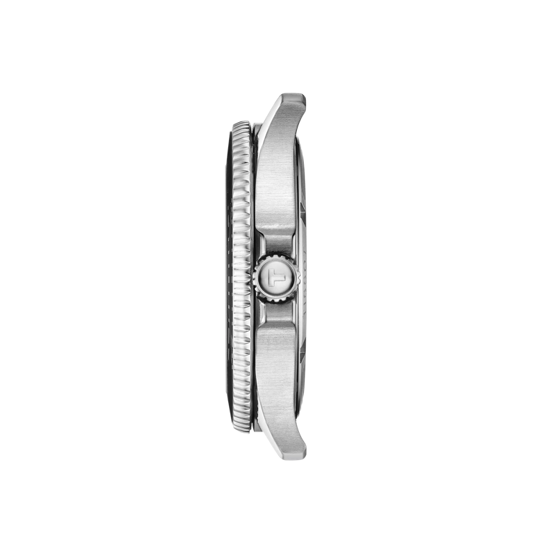 Profile view of the watch case Tissot Seastar 1000 40mm