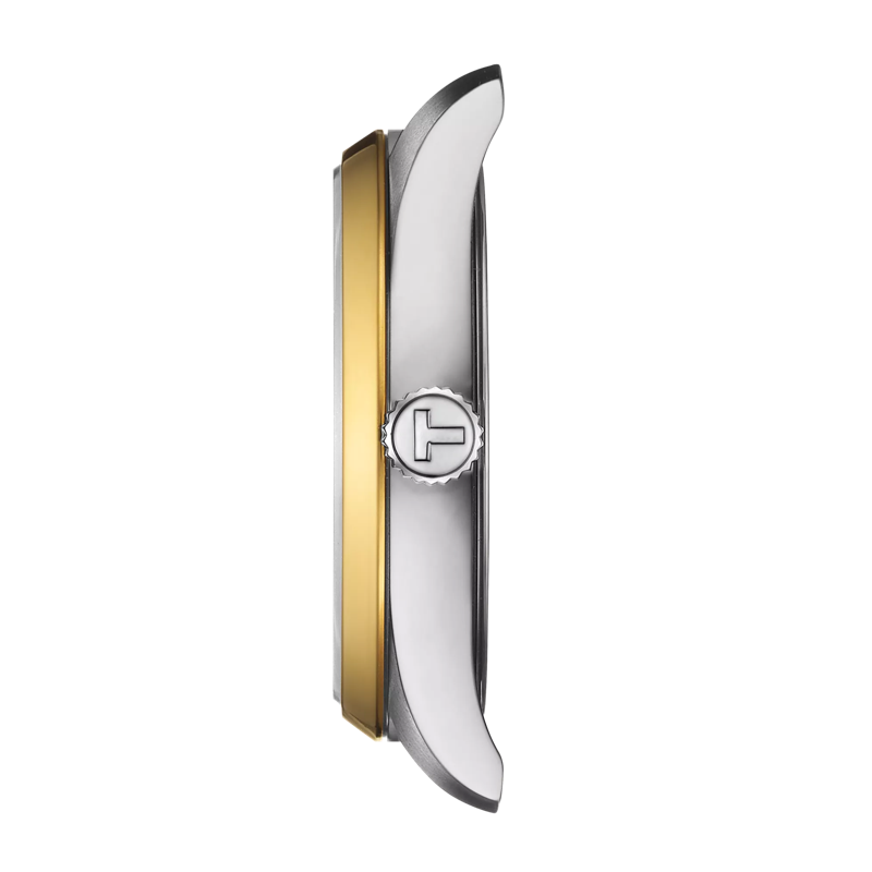 Profile view of the watch case Tissot PR 100 34mm
