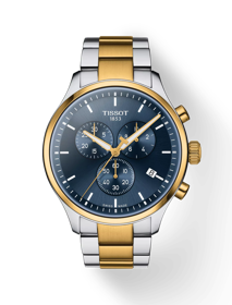 Front view of the watch Tissot Chrono XL Classic with shadow