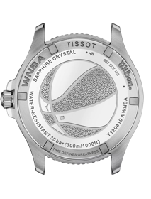 Back view of the watch case Tissot 海星 WNBA Wilson 三方聯名款腕錶
