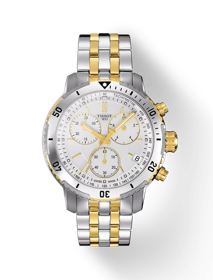 Vue de face de la montre Tissot PRS 200 avec ombre