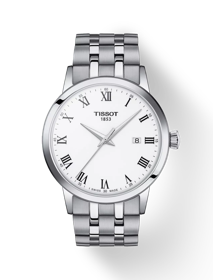 Front view of the watch Tissot Classic Dream with shadow