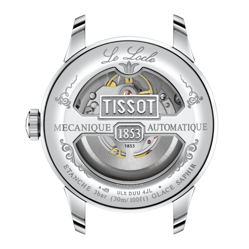 ウォッチケースのバックサイドTissot Le Locle Powermatic 80