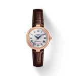 Front view of the watch Tissot Bellissima 29mm with shadow
