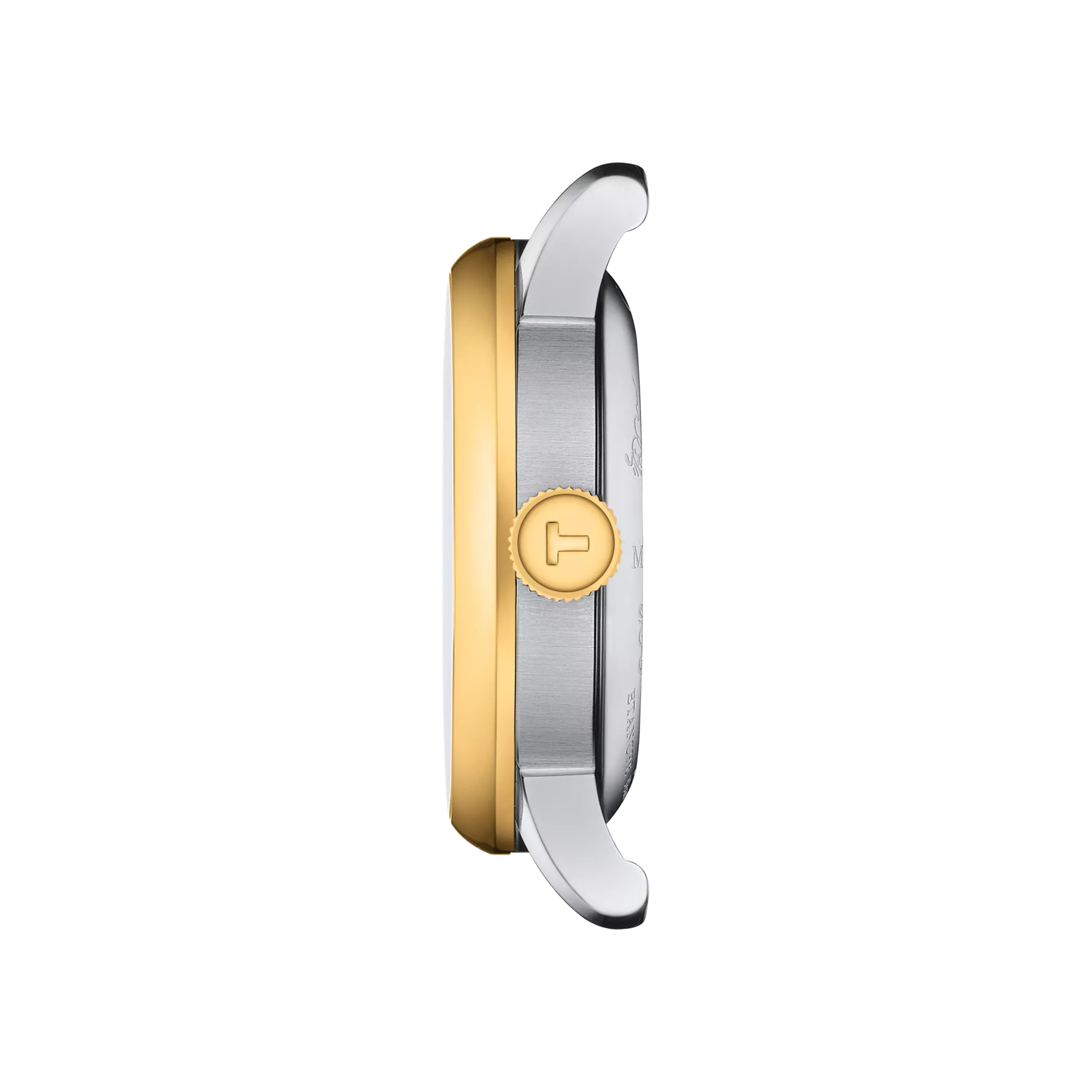 Vue de profil du boîtier de la montre Tissot Le Locle Automatique Petite Seconde