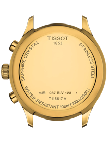 Back view of the watch case Tissot Chrono XL Classic