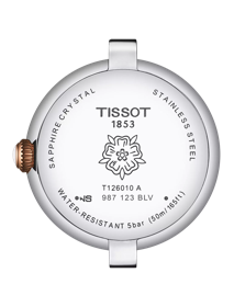 Back view of the watch case Tissot Bellissima Small Lady