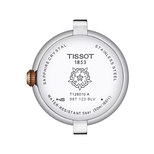 Back view of the watch case Tissot Bellissima Small Lady