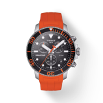 Front view of the watch Tissot Seastar 1000 Chronograph with shadow