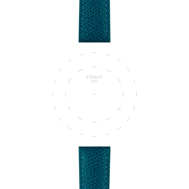 Tissot Official Turquoise Leather Strap Lugs 18 mm