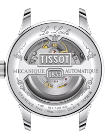Back view of the watch case Tissot Le Locle Powermatic 80 20th Anniversary
