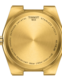 Back view of the watch case Tissot PRX 35mm