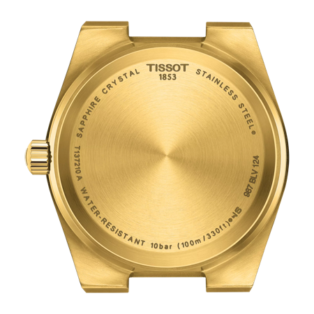 Back view of the watch case Tissot PRX 35mm