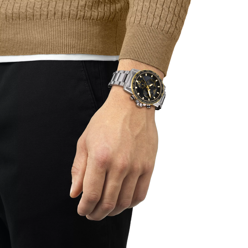 Simulation of the watch Tissot Supersport Chrono on a wrist