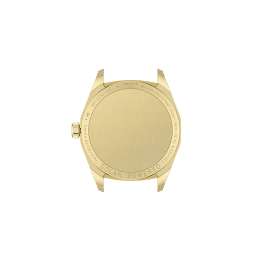 Back view of the watch case Tissot PRC 100 Solar Quartz 34mm