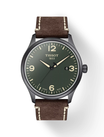 Front view of the watch Tissot Gent XL with shadow