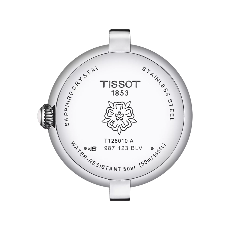 Back view of the watch case Tissot Bellissima small lady