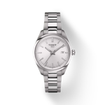 Front view of the watch Tissot PR 100 34mm with shadow