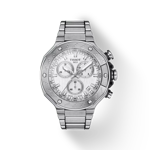 Front view of the watch Tissot T-Race Chronograph with shadow