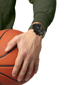 Simulation of the watch Tissot T-Race Quartz Chronograph on a wrist
