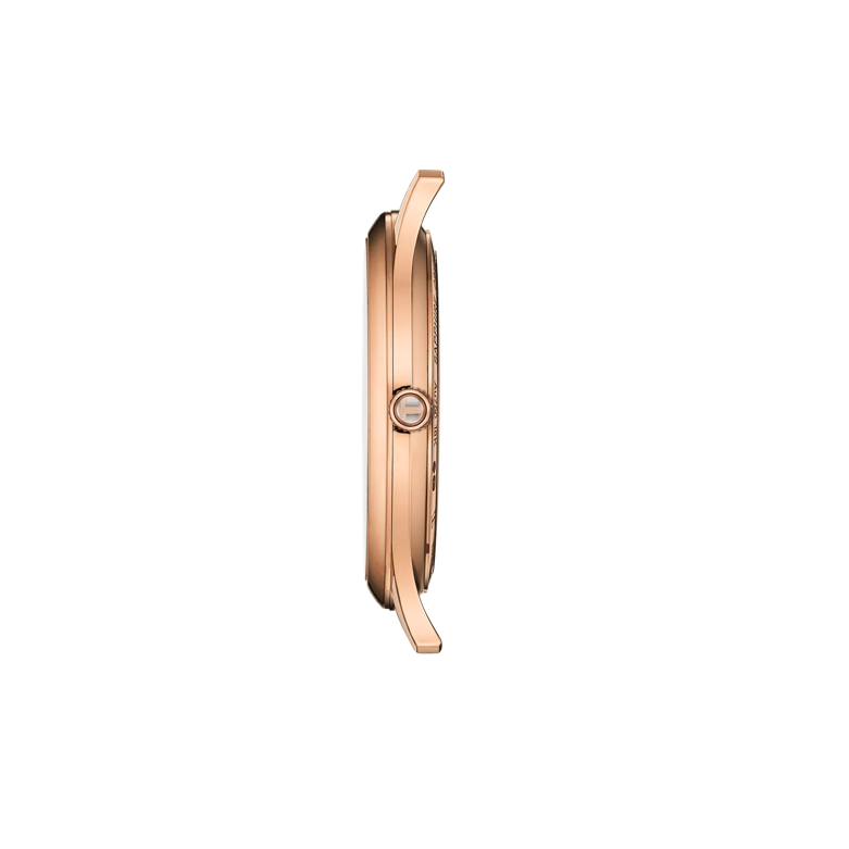 Profile view of the watch case Tissot Excellence Lady 18K Gold