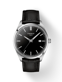 Front view of the watch Tissot PR 100 Quartz 40mm with shadow