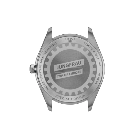Back view of the watch case Tissot PR 100 Jungfraubahn Quartz 40mm