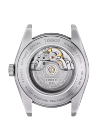 Back view of the watch case Tissot ジェントルマン オートマティック パワーマティック80 シリシウム