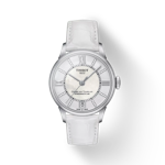 Vue de face de la montre Tissot Chemin des Tourelles Powermatic 80 Lady avec ombre