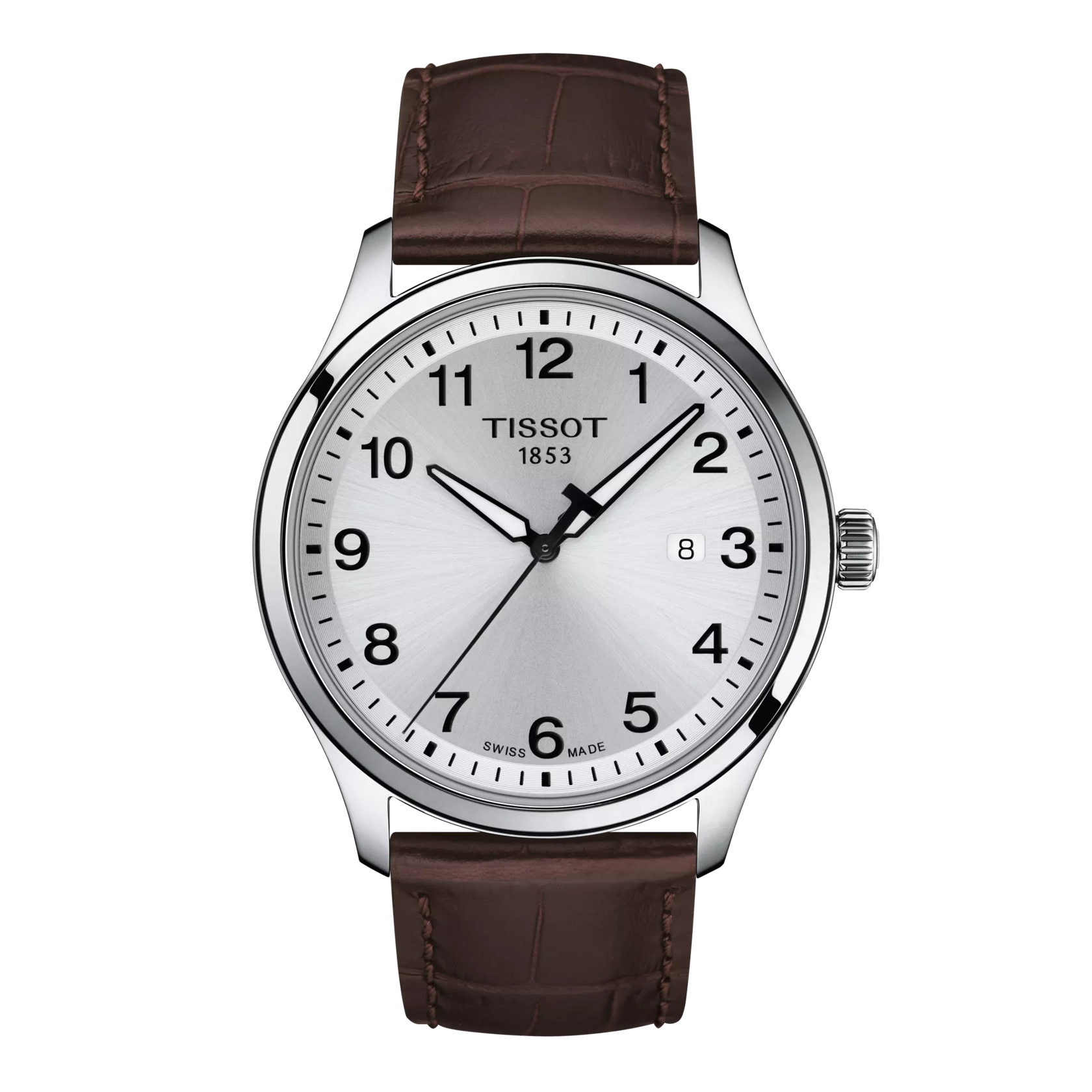 Front view of the watch Tissot Gent XL Classic