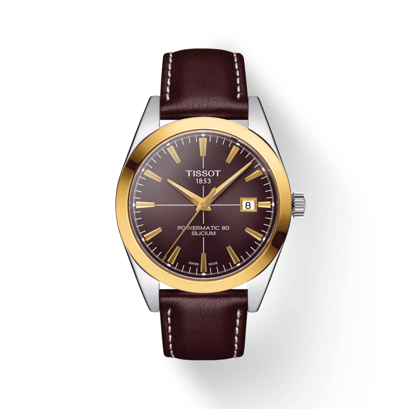 Tissot Gentleman Powermatic 80 Silicium 18K Massivgoldlunette Modell T9274074629101 Tissot Deutschland