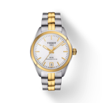 Front view of the watch Tissot PR 100 Powermatic 80 Lady with shadow