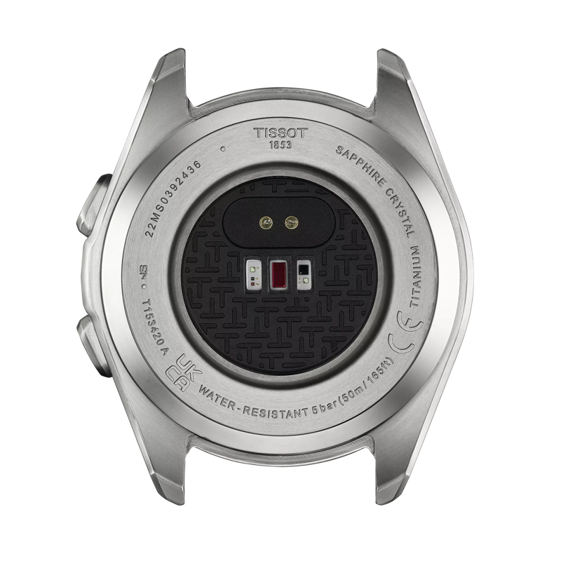 Back view of the watch case TISSOT T-タッチ コネクト スポーツ