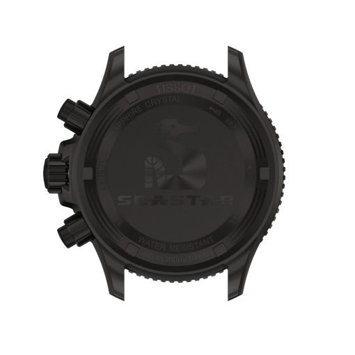 Back view of the watch case Tissot Seastar 1000 Quartz Chronograph 38mm