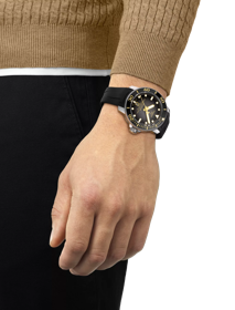 Simulation of the watch Tissot Seastar 2000 Professional Powermatic 80 on a wrist