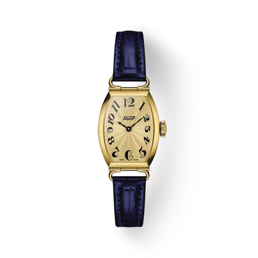 Vista frontal del reloj Tissot Heritage Porto Small lady con sombra