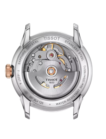 Back view of the watch case Tissot 杜魯爾系列自動款34mm