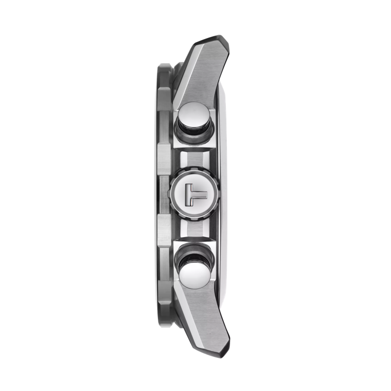 Profile view of the watch case Tissot Supersport Chrono