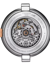 Back view of the watch case Tissot Bellissima Automatic