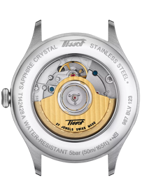 Back view of the watch case Tissot Heritage Small Second 1938 COSC